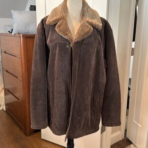 Bachrach men’s vintage brown suede coat